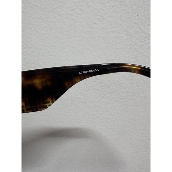 Fendi Acetate Sunglasses Havana Pattern Brown Logo Oversized - Picture 7 of 9